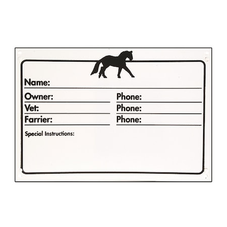 Jacks Imports Stall ID Plaque ENGLISH 547-ENG